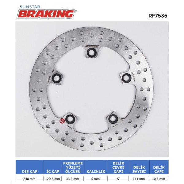 SUZUKI YUVARLAK ARKA FREN DİSKİ