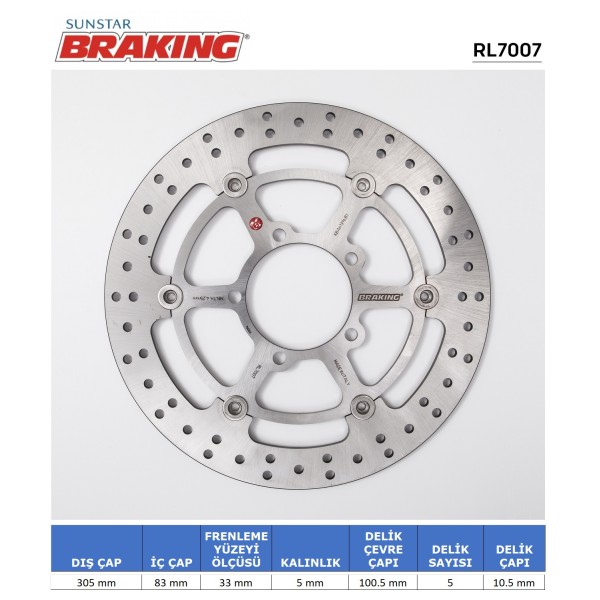 TRIUMPH TIGER 800-1200 YUVARLAK ÖN FREN DİSKİ