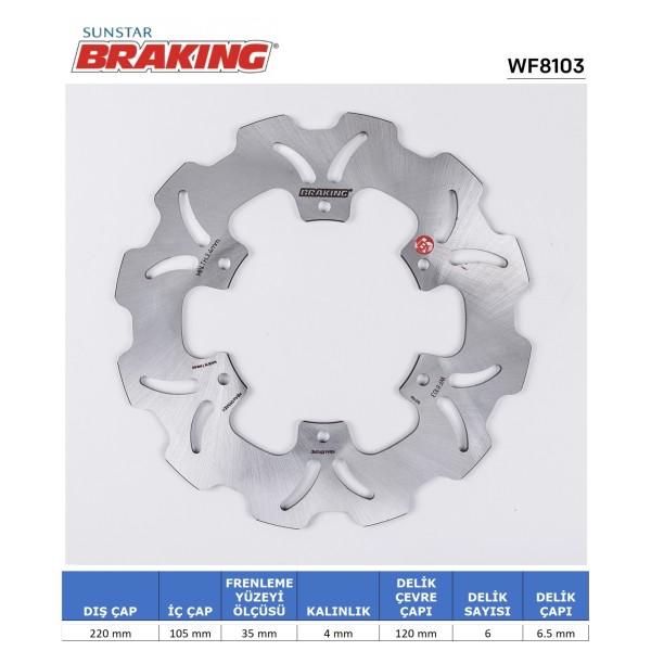 VESPA GTS 125-250-300 DALGALI ÖN VE ARKA FREN DİSKİ