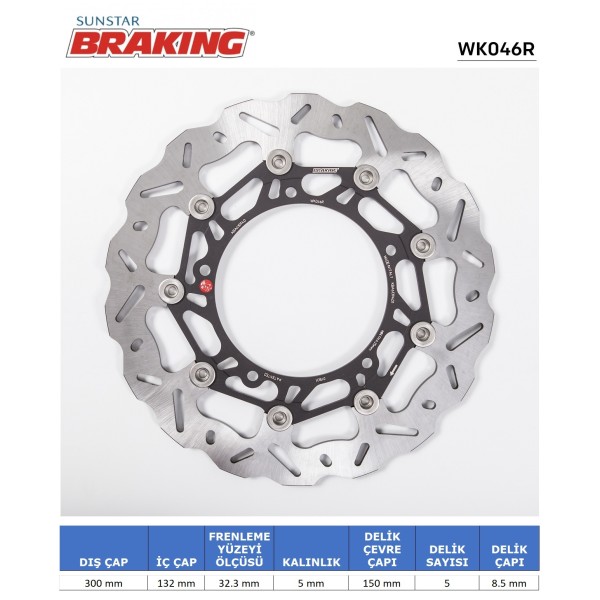 YAMAHA DALGALI ÖN PERFORMANS FREN DİSKİ (SAĞ)