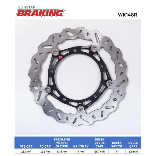 YAMAHA MT-07 / XSR 700 DALGALI ÖN PERFORMANS FREN DİSKİ (SAĞ) YAMAHA MT-07 / XSR 700 DALGALI ÖN PERFORMANS FREN DİSKİ (SAĞ)