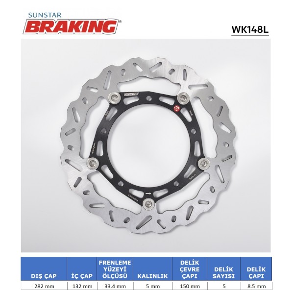 YAMAHA MT-07 / XSR 700 DALGALI ÖN PERFORMANS FREN DİSKİ (SOL)