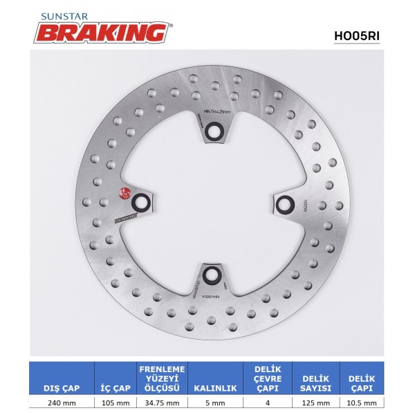 YUVARLAK ARKA FREN DİSKİ YUVARLAK ARKA FREN DİSKİ