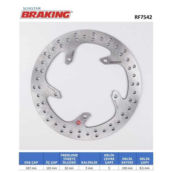 YUVARLAK ARKA FREN DİSKİ