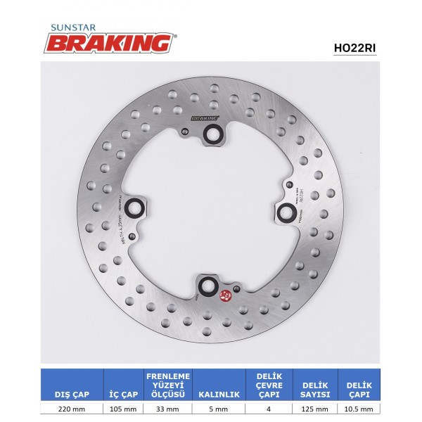 YUVARLAK ARKA FREN DİSKİ