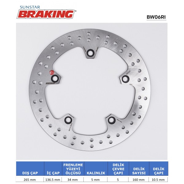 YUVARLAK ARKA FREN DİSKİ