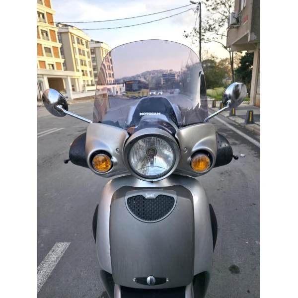 Aprilia Scarabeo 200 Siperlik Ön Cam 45Cm 2002 2007 Model Füme Renkli 4Mm