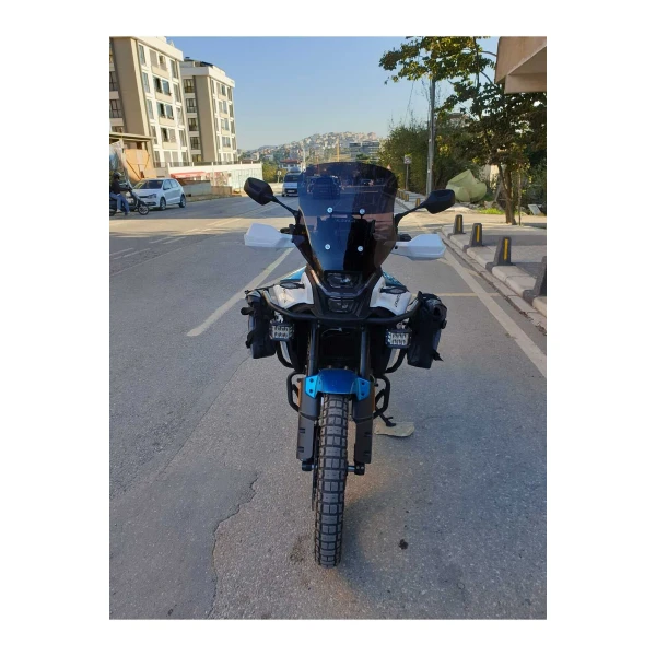 Cf Moto 450 Mt Siperlik Ön Cam 2025 Model 41Cm Siyah Renkli 4Mm Uzun Cam