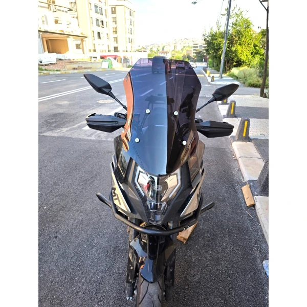 Cf Moto 700 Mt Siperlik Ön Cam 2024 2025 Model 56Cm Siyah Renkli 4Mm
