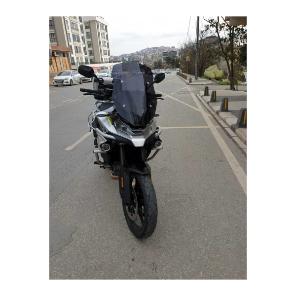 Cf Moto 800 Mt Siperlik Ön Cam 2022 2025 Model 57Cm Siyah Renkli 4Mm Uzun Cam