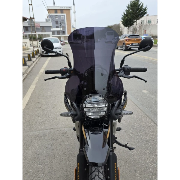 Himalayan Royal Enfıeld 450 Siperlik Ön Cam 2023 2025 Model 49Cm Siyah Renkli 4Mm