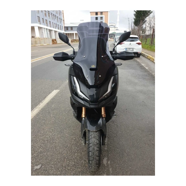 Honda Adv 350 Siperlik Ön Cam 2023 2025 Model 72Cm Siyah Renkli 4Mm Uzun Cam