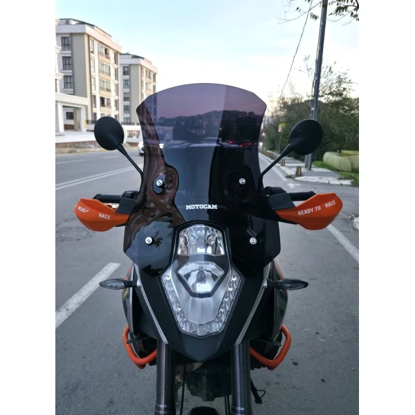 Ktm 1190 Siperlik Ön Cam 2008 2017 Model 56Cm Siyah Renkli 4Mm
