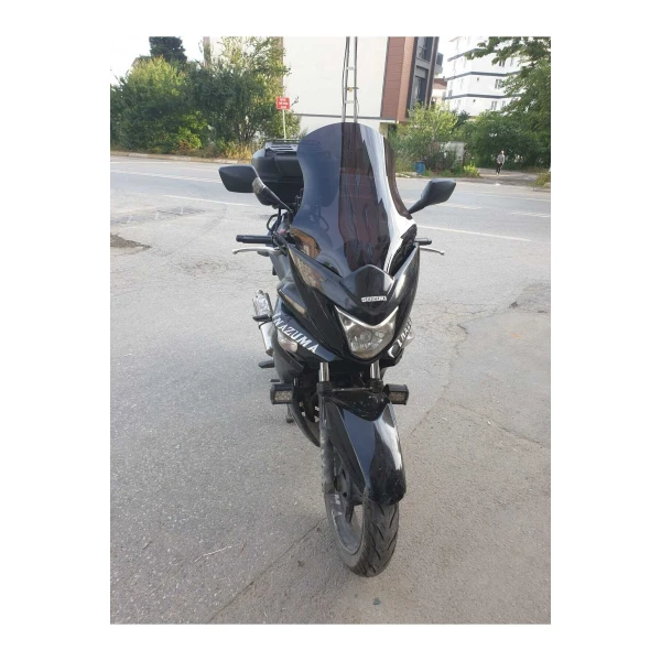 Suzuki İnazuma Gw 250F Siperlik Ön Cam 2012 2017 Model 50Cm Siyah Renkli 4Mm