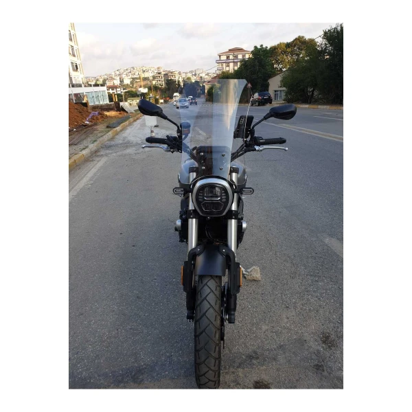 Voge Acx 525 Siperlik Ön Cam 2023 2025 Model 58Cm Şeffaf Renkli 4Mm