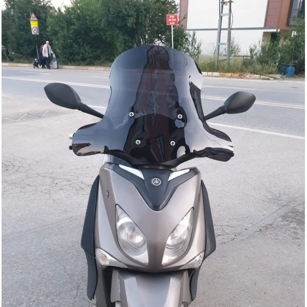 Yamaha Xenter 150 Siperlik Ön Cam 2013 2016 Model 50Cm Siyah Renkli 4Mm Elci̇kli̇