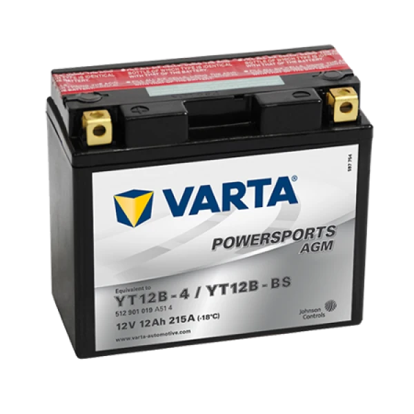 Yamaha Xvs650 V-Star (Tümü) Varta Yt12B-Bs 12V12Ah Bakımsız Agm Motosiklet Aküsü