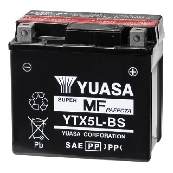 Yuasa Ytx5L-Bs 12V4Ah Bakımsız Motosiklet Aküsü