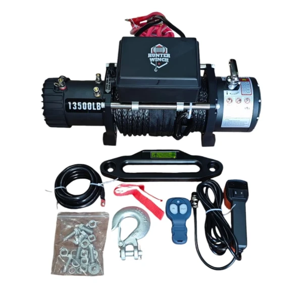 Hunter Vinç 13500 Lb Sentetik Halat 4X4 Offroad 12V