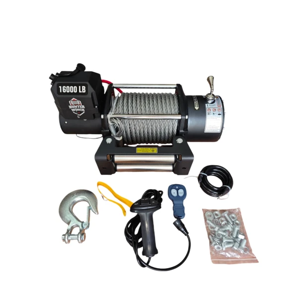 Hunter Vinç 16000 Lb Çelik Halat 4X4 Offroad Ve Oto Kurtarıcı 12V
