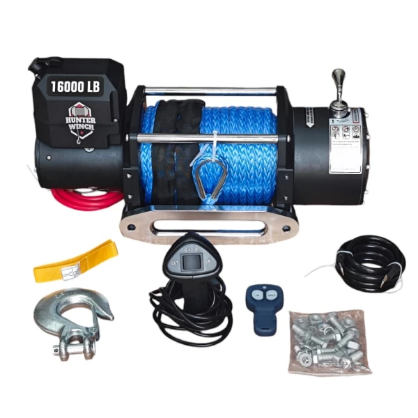Hunter Vinç 16000 Lb Sentetik Halat 4X4 Offroad Ve Oto Kurtarıcı 12V