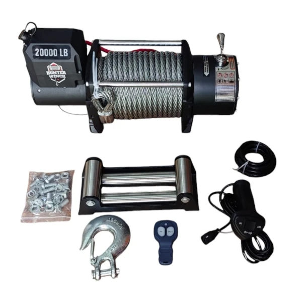 Hunter Vinç 20000 Lb Çelik Halatlı 4X4 Offroad Ve Oto Kurtarıcı 24V