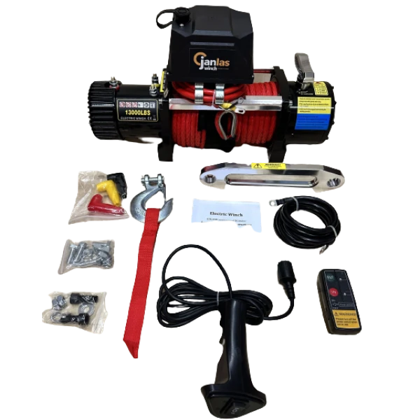Janlas Extreme 13000 Lb Sentetik Kırmızı Halat 4X4 Offroad Vinç 24V