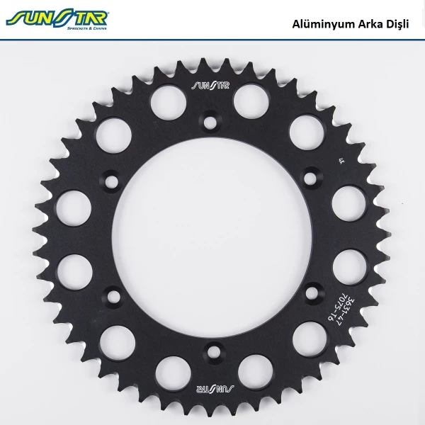 Arka Di̇şli̇ Si̇yah Alümi̇nyum