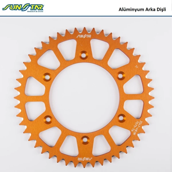 Arka Di̇şli̇ Turuncu Alümi̇nyum