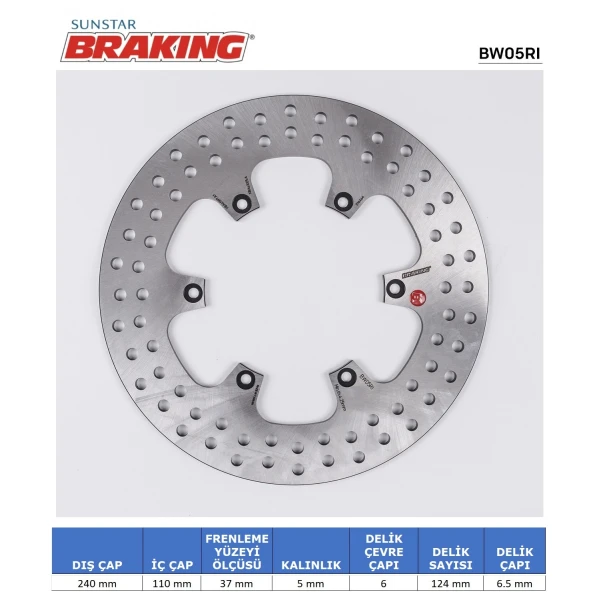 Bmw F650 Aprilia Pegaso 650 Yuvarlak Arka Fren Di̇ski̇