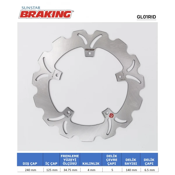 Dalgali Arka Fren Di̇ski̇ Dalgali Arka Fren Di̇ski̇