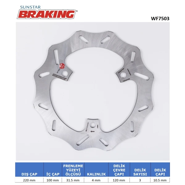 Dalgali Arka Fren Di̇ski̇ Dalgali Arka Fren Di̇ski̇