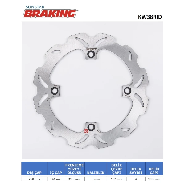 Dalgali Arka Fren Di̇ski̇