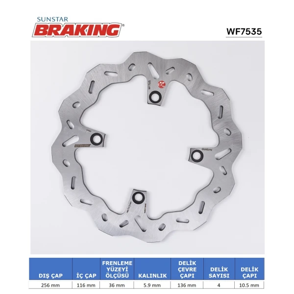 Honda Crf 1000-1100 Dalgali Arka Fren Di̇ski̇