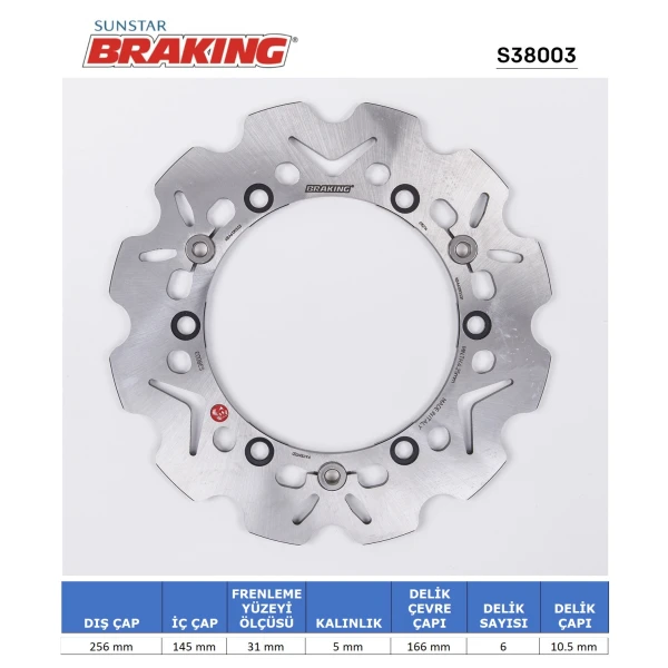 Honda Forza 300 / Sh 300 / Silverwing 400-600 Dalgali Ön Fren Di̇ski̇