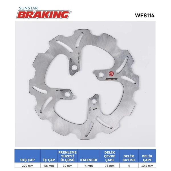 Honda Msx 125 Dalgali Ön Fren Di̇ski̇