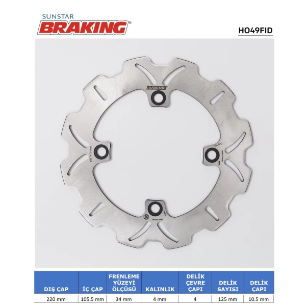 Honda Pcx 125-150 Dalgali Ön Fren Di̇ski̇ 2018>