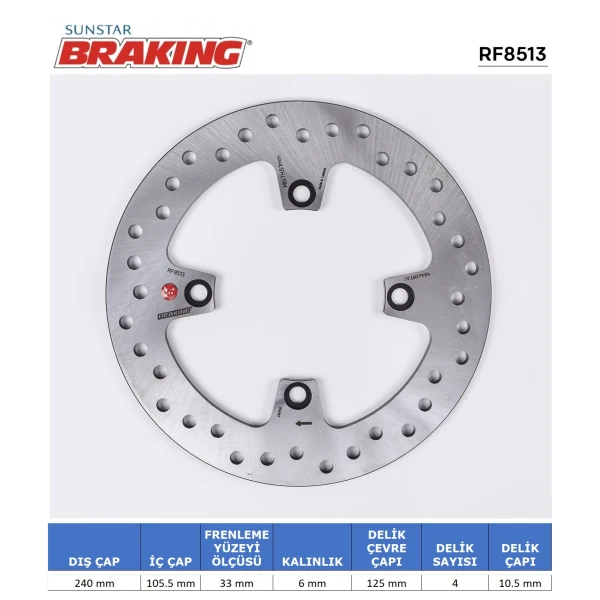 Honda Swt 600 Yuvarlak Arka Fren Di̇ski̇