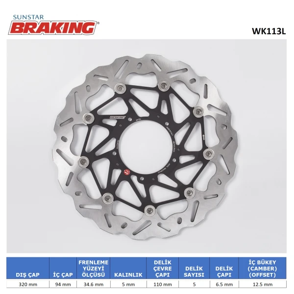 Honda Vfr 1200 F Dalgali Ön Performans Fren Di̇ski̇ (Sol)