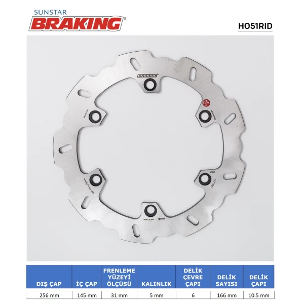 Honda Xlv 1000 / Cbr 1100 Xx Dalgali Arka Fren Di̇ski̇