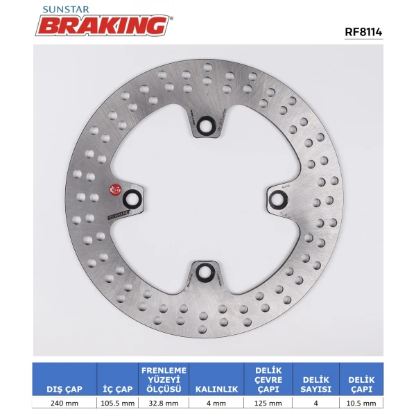 Honda Yuvarlak Arka Fren Di̇ski̇