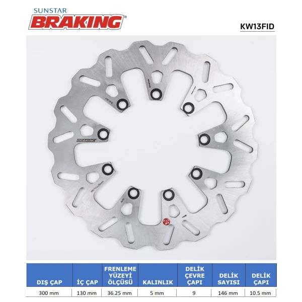 Kawasaki Kle 500 Dalgali Ön Fren Di̇ski̇