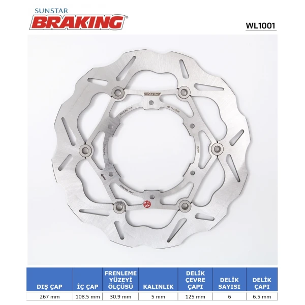 Ktm Adventure 1050-1090-1190-1290 Dalgali Arka Fren Performans Di̇ski̇