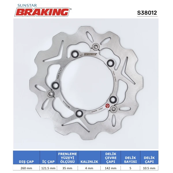 Suzuki An 400-650 Dalgali Ön Fren Di̇ski̇