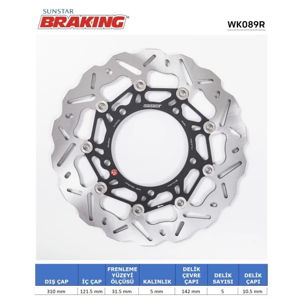 Suzuki Dalgali Ön Performans Fren Di̇ski̇ (Sağ)