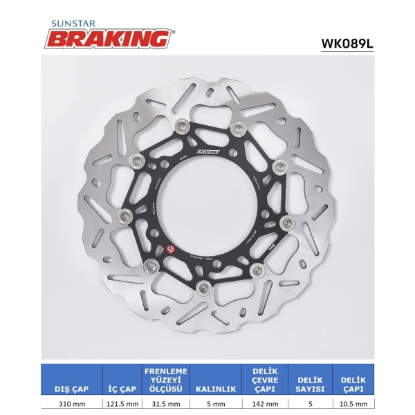 Suzuki Dalgali Ön Performans Fren Di̇ski̇ (Sol)