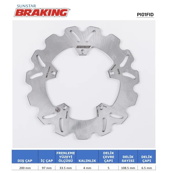 Vespa Lx / Et / Px  Dalgali Ön Fren Di̇ski̇