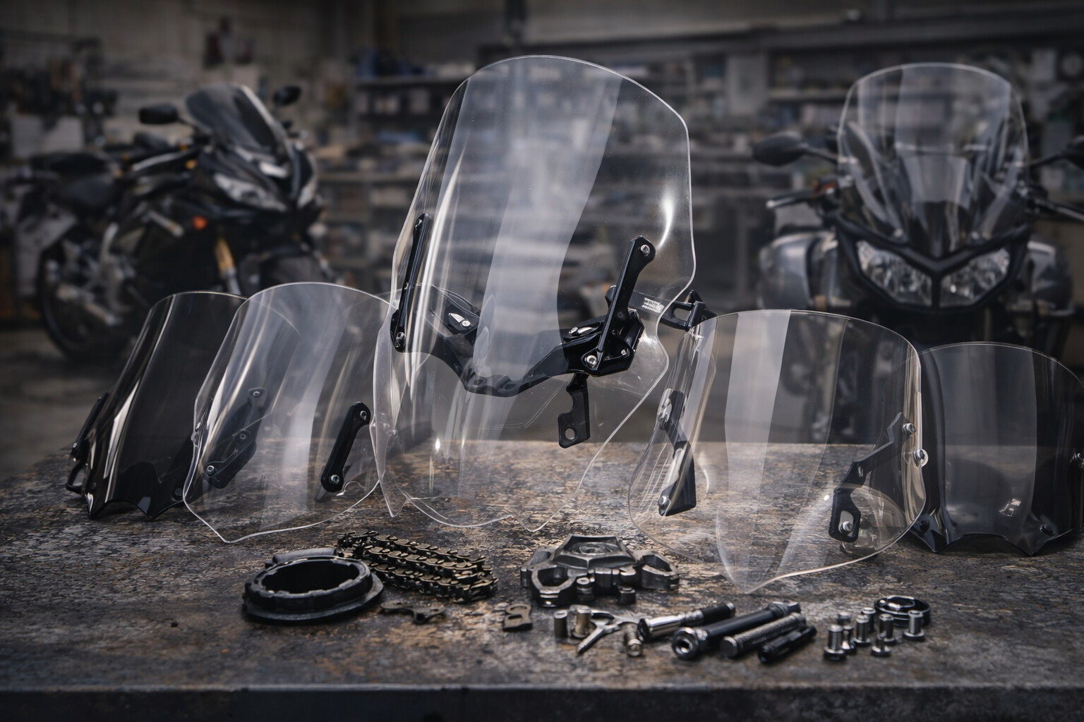 Motosiklet Tur Camı, Rüzgar Koruma Camı